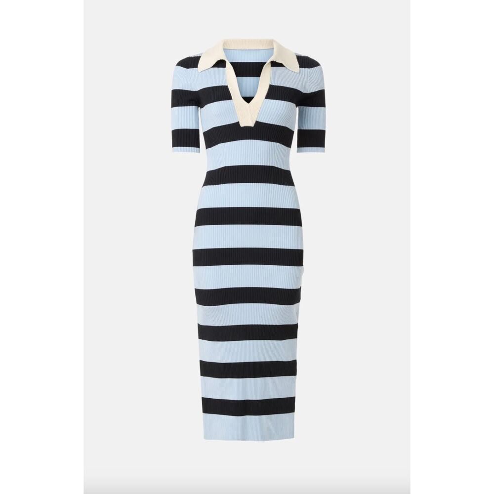 A.L.C. Striped Darcy Dress Sz L - Picture 3 of 8